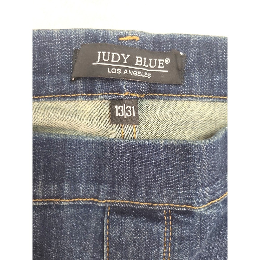 Judy Blue Stretch Jeans Jeggings Sz 13/31 Dk Wash Hi Rise Slim Fit Bootcut - Picture 3 of 10